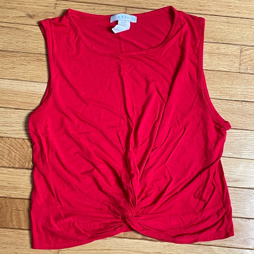 Knotted front crop top